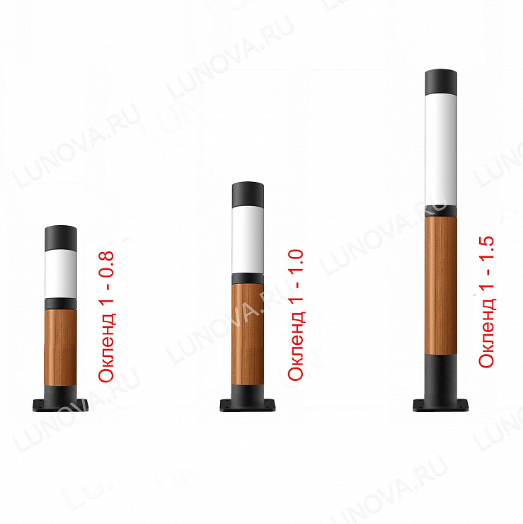 Декоративный парковый фонарь Окленд wood mini деревянный