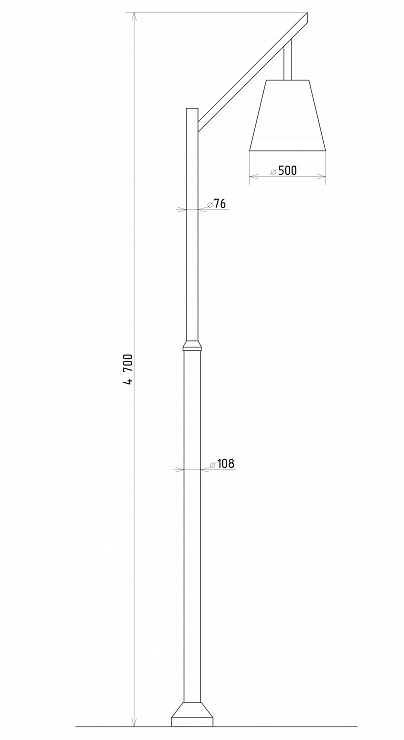 Декоративный парковый фонарь Cap slent